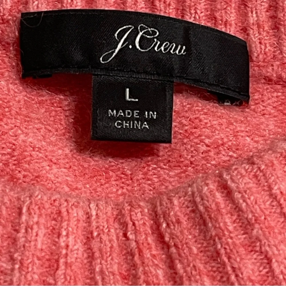 J. Crew -‎ Merino / Alpaca Coral Crew Neck Sweater